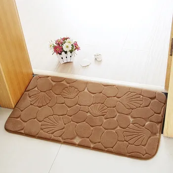 

Coral Velvet Toilet Mat Super Absorbent Shower Floor Carpet Delicate Doormat Soft Bathroom Carpet Antiskid Bath Rugs Multi Color