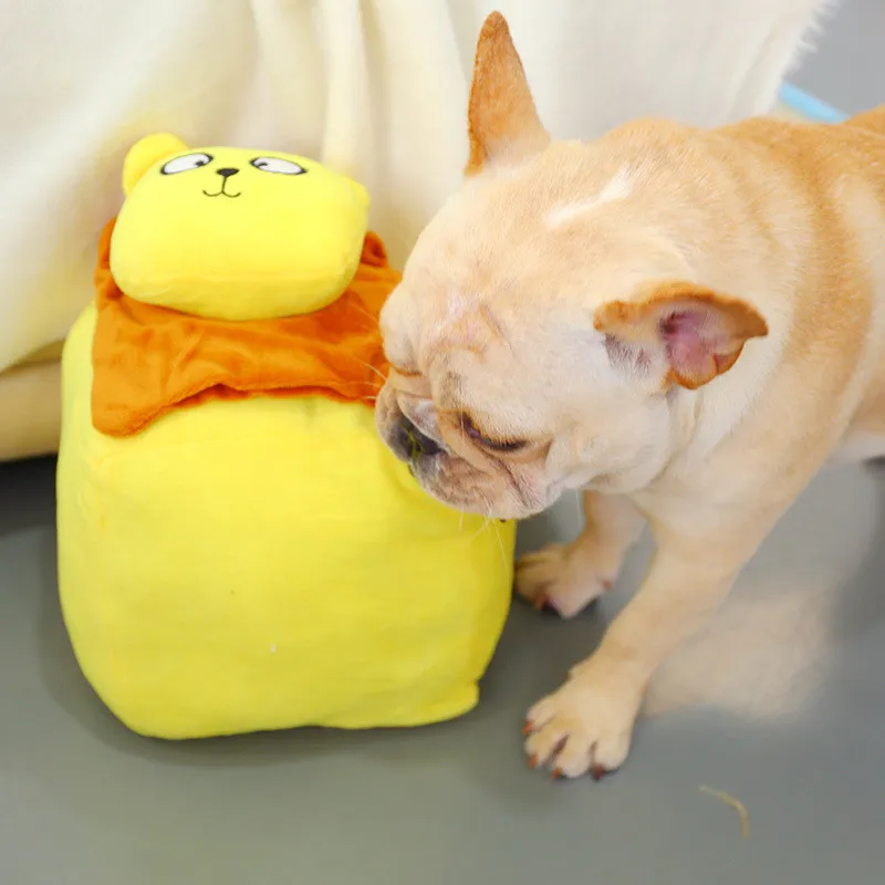 Funny Bite Resistant Cute Square Toy Designs Chew Squeaker Squeaky Plush Squeak Solid Dog Ball Pet Dog Toy For Small Dogs Pets