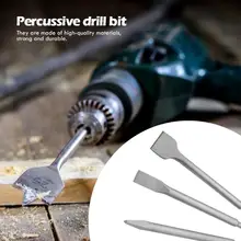 3 шт. круглая ручка остроконечное плоское долото отличная технология производства металла Ударная дрель инструмент для резьбы по бетонной стене