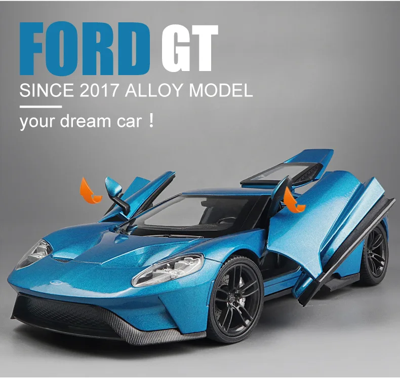 Горячая Kawei 1:24 Масштаб Ford GT спортивный автомобиль игрушечный автомобиль модель автомобиля имитация инерции Металл гоночный мальчик игрушка Коллекция украшения