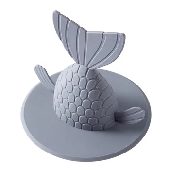 

Toliet Sink Strainer TPR Household Residue Floor Drain Cover Kitchen Bathroom Shower Hair Stopper Fish Tail Shaped Anti Clogging