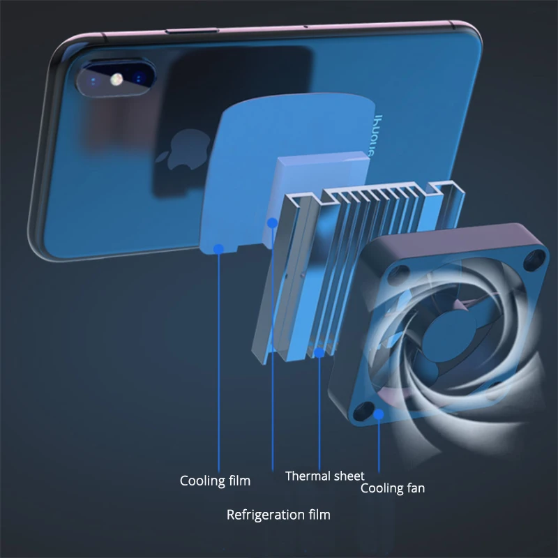  Mobile Phone Cooler Cooling Fan For IOS Iphone Android Huawei Sumsung Smartphone PUBG Game Holder C