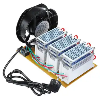 

220V EU 60g /h Ozone Generator Fan Air Purifier Water Ozone Disinfection Machine Oxidant Sterilize Long-life Integrated