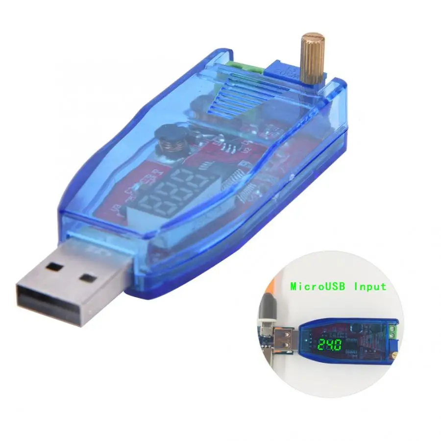 DC-DC 5 В к DC 1-24 В регулируемый потенциометр USB Шаг вверх/вниз понижающий повышающий преобразователь питание Регулятор модуль