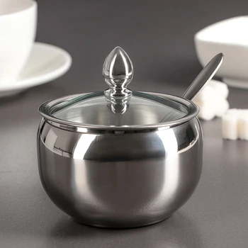 

Sugar bowl with lid and spoon 250 ml, 8.5 × 10 cm