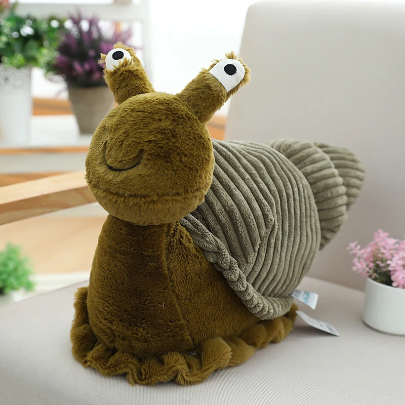 Cute 28cm 40cm Plush Snail Toy Stuffed Lifelike Insect Soft Doll Kids Toys