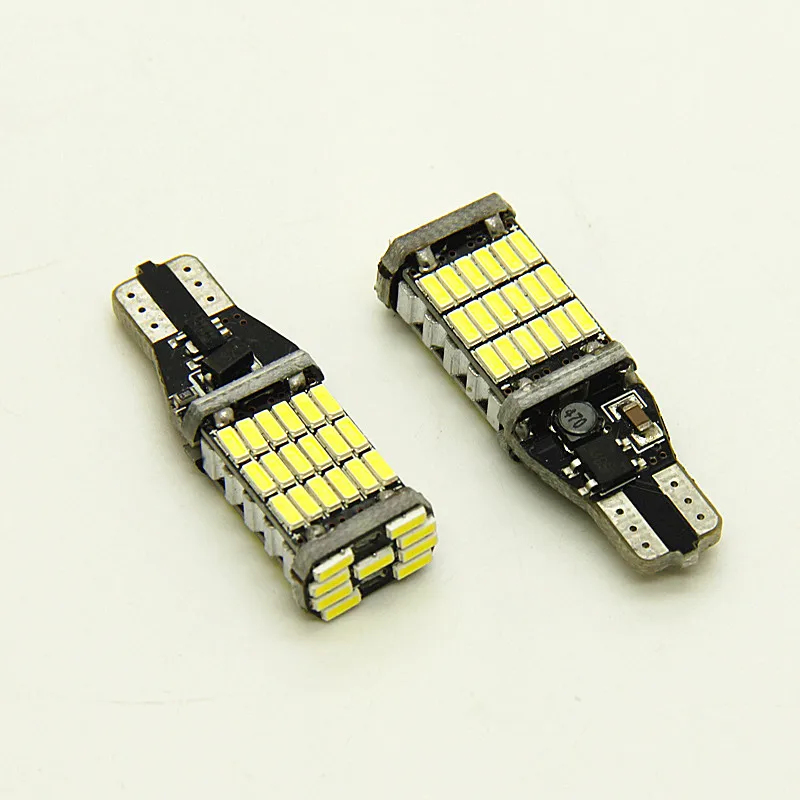 100 шт. супер яркий T15 W16W 921 45SMD светодиодный 4014 Авто Canbus обратный светильник Реверсивный светильник Инж