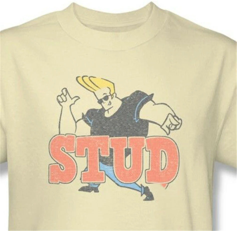 Футболка с рисунком из мультфильма Джони Браво бежевая футболка уличная одежда