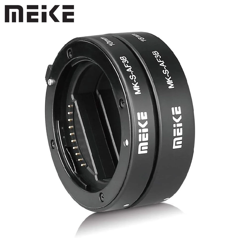 Meike Auto Focus Macro Extension Tube Ring for Sony E-Mount /for M4/3 Mount A6300 A6000 A7 A7II A7III NEX-7 NEX-6 NEX-5 GH5 GH4 |