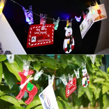 

LED Clips Light LED Clips String White Photo Multicolor 10 Indoor Decor Bright Pegs Gifts
