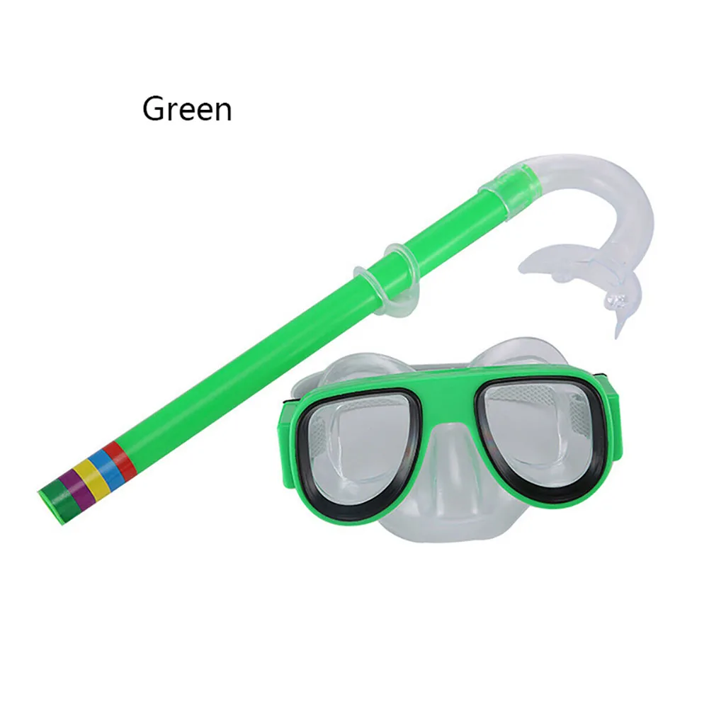 1 шт., маска для плавания, набор для детей, маска для дайвинга, набор для подводного плавания, анти-туман, очки для плавания, сухая трубка, маска для подводного плавания, оборудование для дайвинга - Цвет: Зеленый