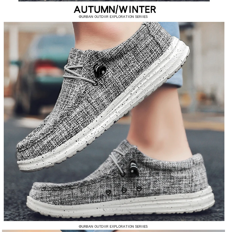 Large Size Outdoor Men's Casual Denim Canvas Shoes Vulcanize Shoes Fashion Luxury Style Designer Breathable Men Sneakers Loafers