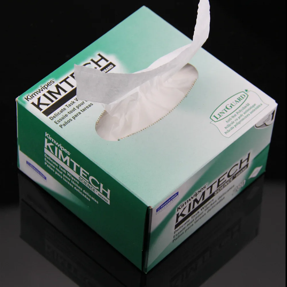 Factory Price KIMTECH Kimwipes Fiber cleaning paper packes kimperly wipes Optical fiber wiping paper USA Import 280pumps/box
