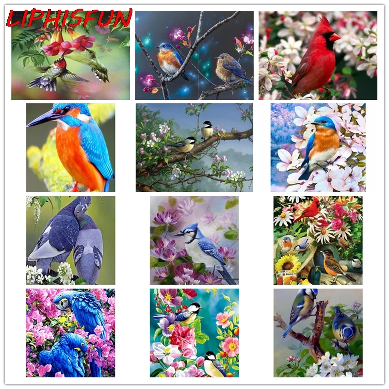 

5D Diy Diamond Painting Full Drill Square/round Rhinestone Diamond Embroidery Cross Stitch Home Decor animal bird flower scenery