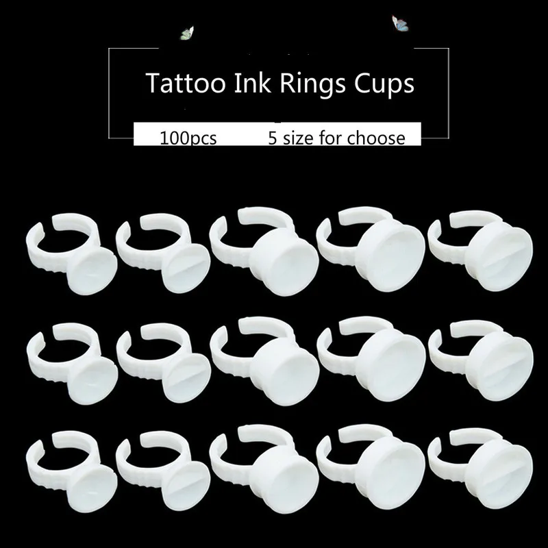 Pigment-Holder Glue-Divider-Container Ink-Rings Cups Eyebrow Permanent Makeup Tattoo