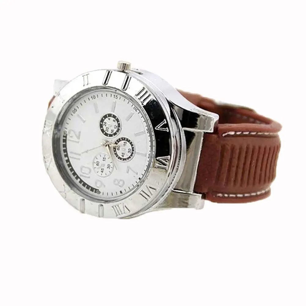 Fashion Outdoor USB Rechargeable Windproof Flameless Wrist Watch Lighter Gift - Цвет: Белый