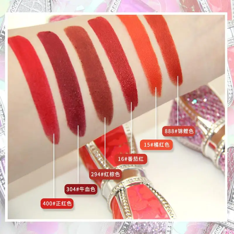 Fashion Sexy Red Tomato Color Lipstick Bow-knot Shapes Long Lasting No Fading Lip Tint Moisturizing Velvet Lipstick maquiagem Fashion Sexy Red Tomato Color Lipstick Bow-knot Shapes Long Lasting No Fading Lip Tint Moisturizing Velvet Lipstick maquiagem