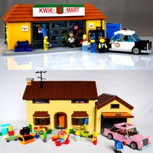 16005 16004 Movie Series Kwik-E-Mart house Model Building Blocks Bricks legoinglys Compatible with 71006 71016 toys for Kids