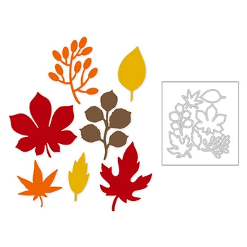 

2020 New Autumn Plant Fallen Leaves and Maple Leaf Metal Cutting Dies For DIY Making Album Greeting Card Scrapbooking No Stamps