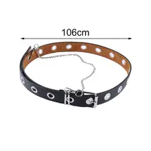 

Women Belt Waistband Women Belt Adjustable Faux Leather Accessories Durable Fashion Belts Punk Style Metal Buckle