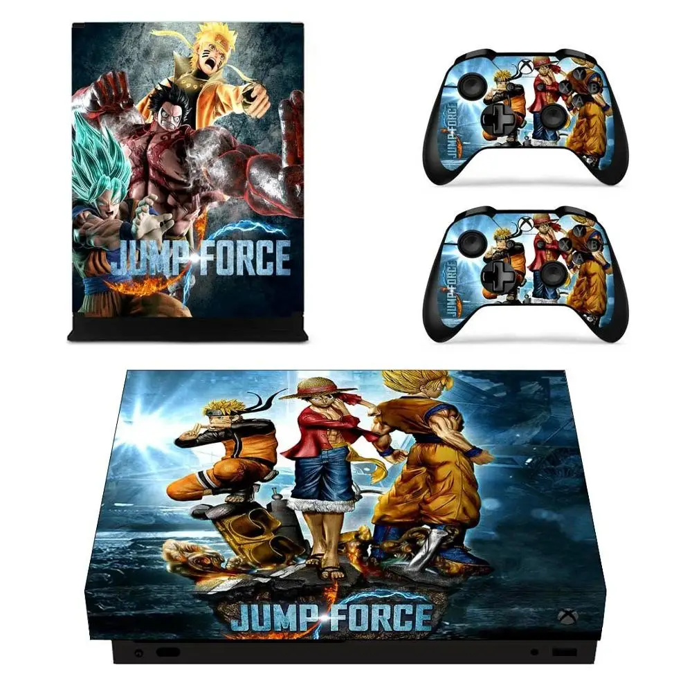 YSX1X2118 Jump Force Полный чехол для игры кожная консоль и наклейка на контроллер для Xbox One X консоль+ наклейка для контроллера - Цвет: YSX1X2118