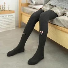 Леггинсы для девочек на весну и осень хлопковые тонкие колготки для детей, колготки для танцев, милые колготки для больших мальчиков