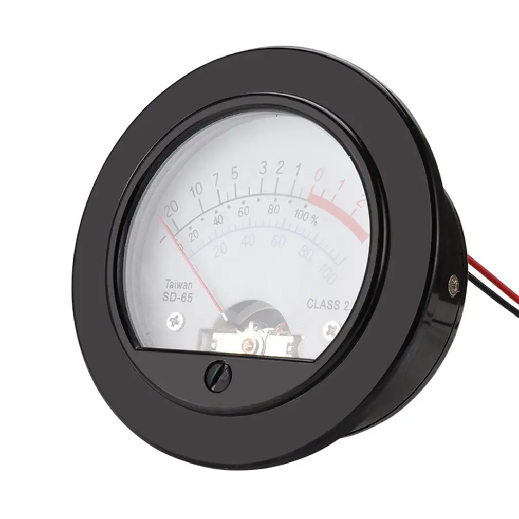 

VU Level Meter Pointer Head Retro Dial Round SO65 DC500uA Yellow Backlight Voltmeter VU Meter Level Meter