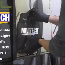 Test Video-MILITECH HG2 NIJ 0101.07& NIJ IIIA 0101.06 Double Curve Hard Armor Testing- Part 1 9mm