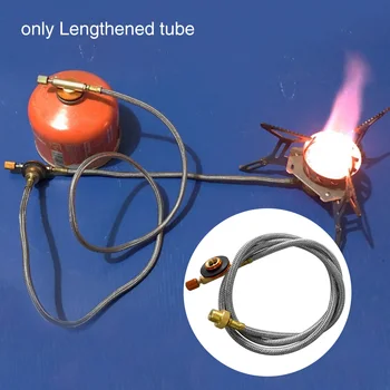 

Hiking Pipe Furnace Outdoor BBQ Picnic Adaptor Gas Stove Accessories Connector Copper Camping Extension Tube Converter