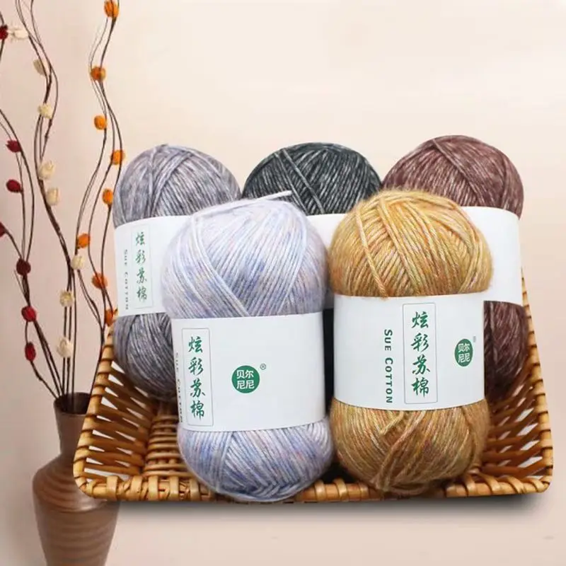 

100g Cotton Knitting Yarn Crochet Sewing Thread for DIY Hand-knitted Thick Wool Scarf Sweater Eco-friendly 11 Colors C42