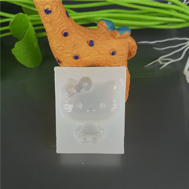 Аниамл Медведь Кролик свинья силиконовая форма для украшения торта Форма для конфет Полимерная глина для поделок эпоксидная смола подвеска для изготовления ожерелья
