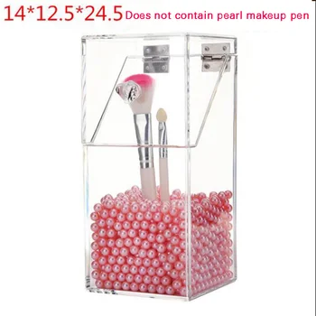 

Acrylic Makeup Organizer Holder Makeup Pads Storage Box Transparent Shelf Dustproof Desktop Organizer Jewelry Case for Cosmetics