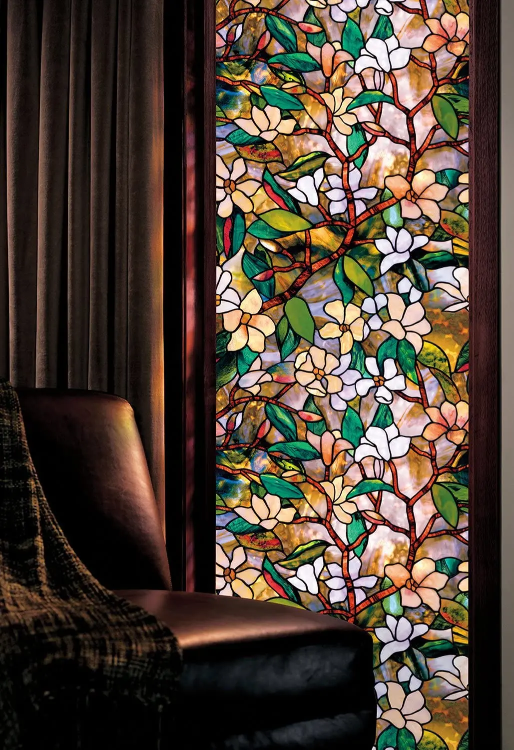 YaJing Privacy Window Film Stained Glass Vinyl Static Self Adhesive Film Frosted Decor GlassSticker Heat Control Decal for Home