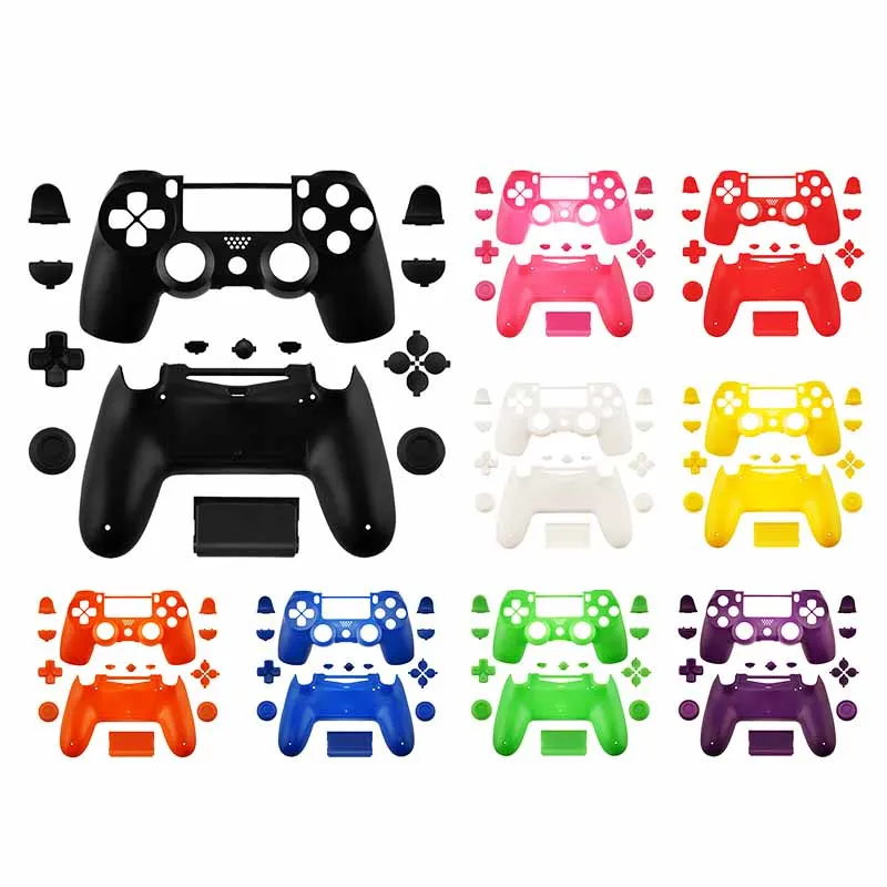Black Full Sets Replacement Parts Buttons For Playstation 4 Ps4 Controller For Sony Ps4 Gamepad Full Housing Shell Case Cover Button Replacement Buttons Buttonsbuttons Black Aliexpress