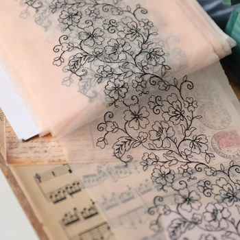 

Fleshcolor Gauze Embroidered DIY Garment Material Lace Accessories 18.3cm
