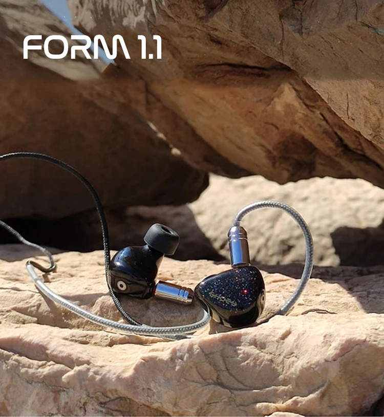 Shozy Form 1.1 Hybrid Technology HIFI Wired Headphones Noise Reduction Music Stereo In Ear Monitors Earphones Detachable Cable