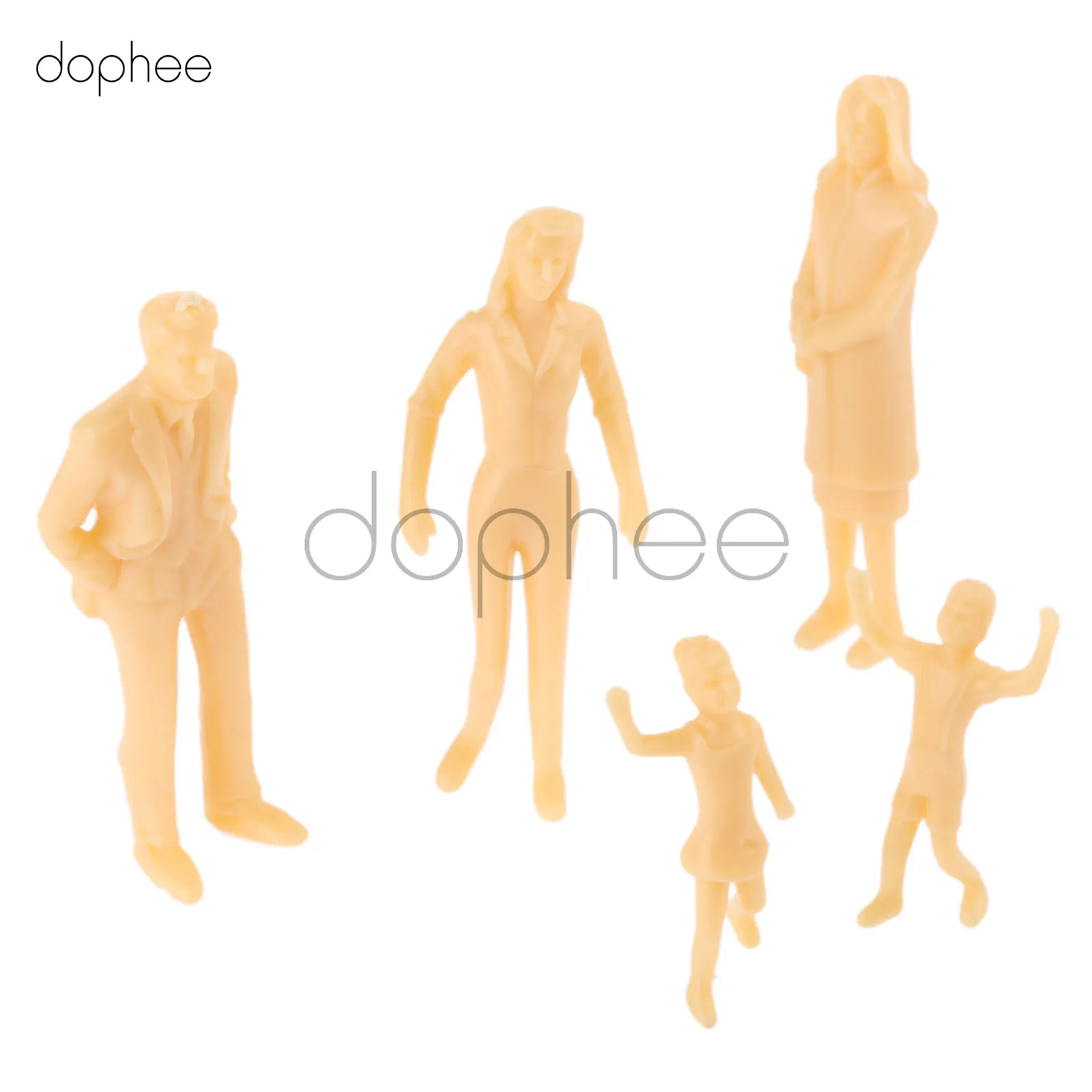 Dophee 20 шт. Миниатюрная модель цвета кожи фигурки людей в архитектурном масштабе 1:30