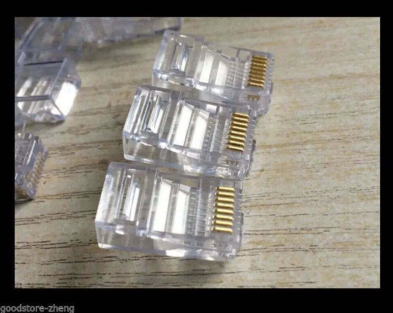 100PCS/LOT AMP High Quality Crystal CAT5e RJ45 Plug Connector Network Connector 100PCS/LOT AMP High Quality Crystal CAT5e RJ45 Plug Connector Network Connector