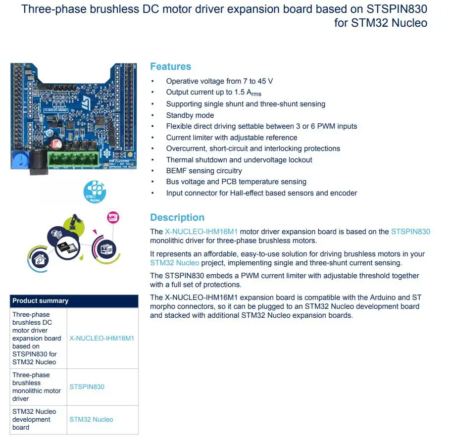 X-NUCLEO-IHM16M1 INFO