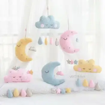 

Newborn Baby Bed Bumper Children Cloud Pillow Bumper Infant Crib Cushion Kids Room Bedding Decor Acc Photography Props