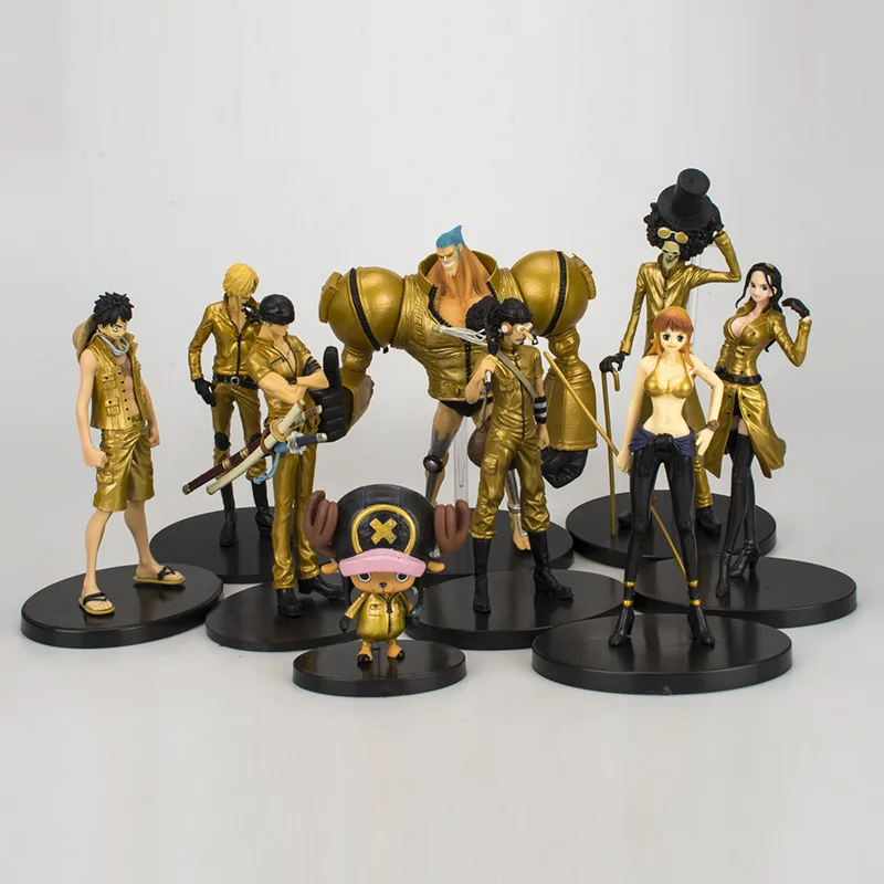 

Hot Selling One Piece Gismo Garage Kit Theater Version Eldorado Gold Luffy Model Gold Sauron Sanji Boxed