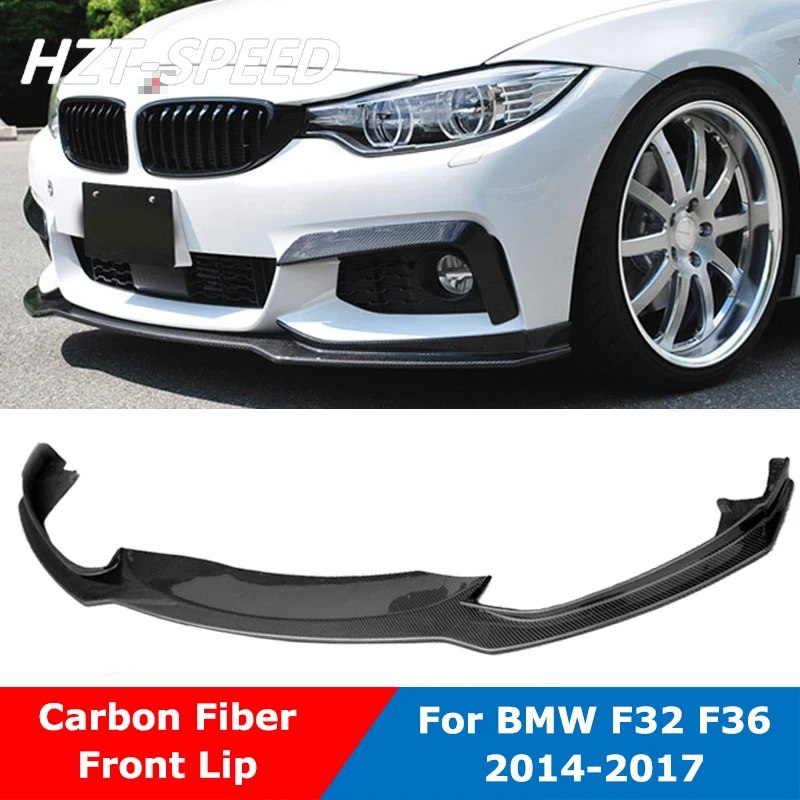 CC стиль углеродного волокна передний бампер губ отделка подбородок для BMW 4 серии