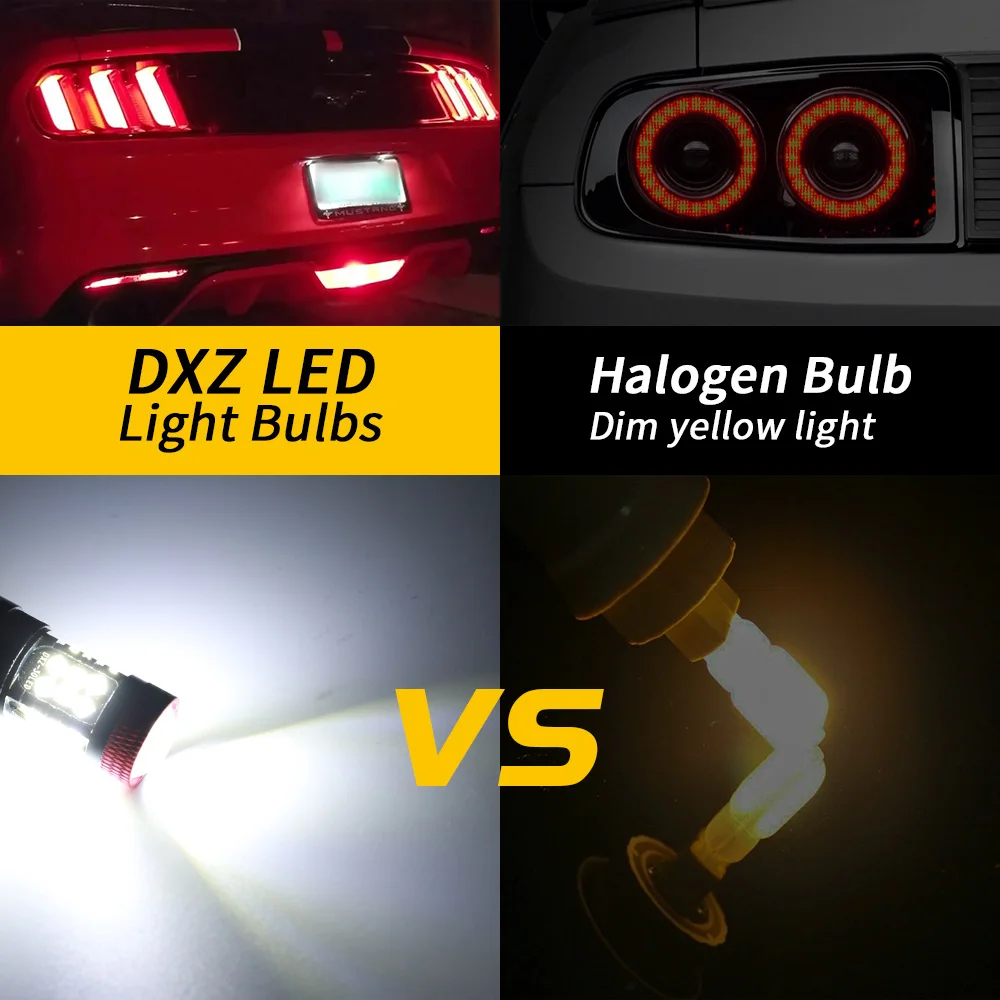 DXZ 10 шт. Canbus T20 7440 светодиодный W21/5W W21W лампы 30 SMD 1200LM 12V объектив Автомобильный