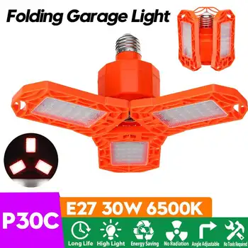 

30W E27 500LM 6500K Super Bright LED Garage Light Bulb Foldable Deformable Indoor Home Workshop Ceiling Industrial Lamp