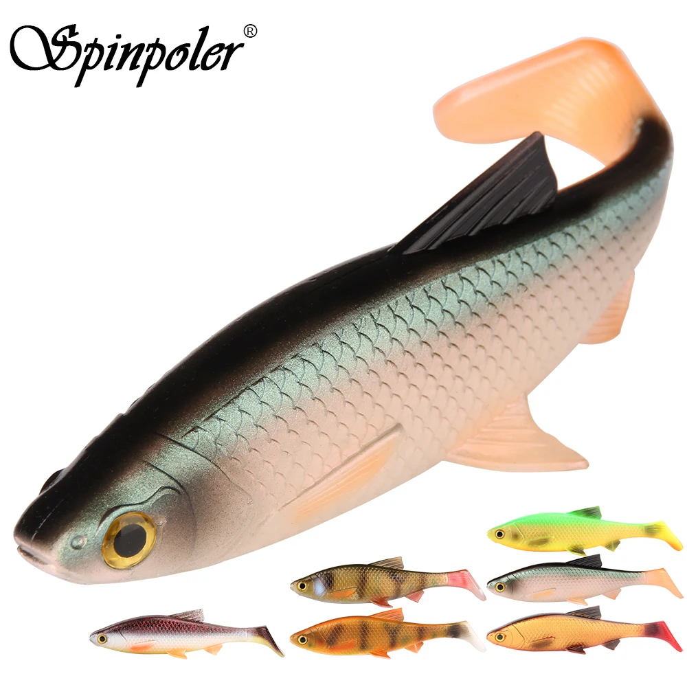 Spinpoler рыболовные приманки 3D Пластиковые Силиконовые приманка для щуки Шад снасти