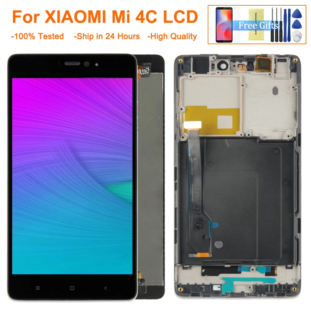 Качественный сменный экран 5 0 дюйма 1920x1080 ЖК-дисплей Mi 4C для XIAOMI Mi4C сенсорный