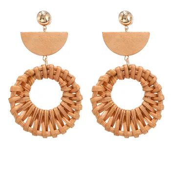 

Vintage Metal Coin Earrings For Women 2019 Korean Fashion Leather Snake Pattern Hanging Dangle Geometric Earring Jewelry