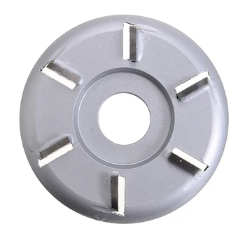 

90mm Power Wood Carving Disc 6-tooth Woodworking Turbo Plane 22mm Aperture Angle Grinder Attachment Milling Cutter