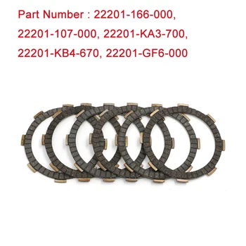 

6PCS Motorcycle Clutch Friction Plates Kit For Kawasaki Honda CR125 CRF150R CB250 CBF250 CMX250C VT250C VTR250 Clutch Disc