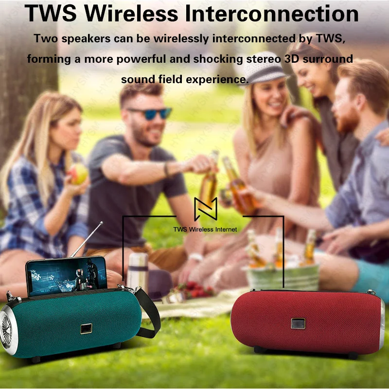 Динамик TWS Беспроводная Bluetooth портативная уличная акустическая Бумбокс